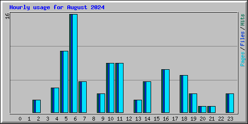 Hourly usage for August 2024