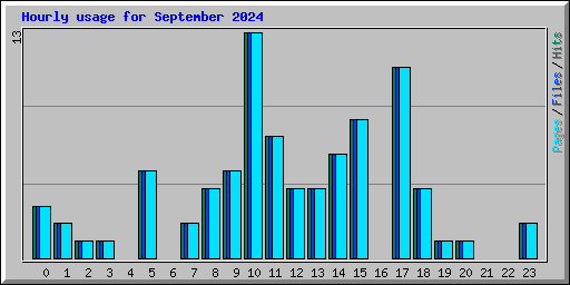 Hourly usage for September 2024