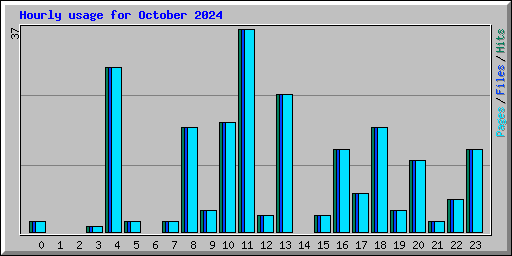 Hourly usage for October 2024