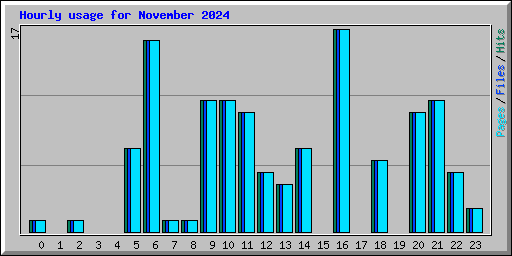 Hourly usage for November 2024