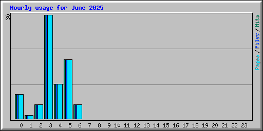 Hourly usage for June 2025