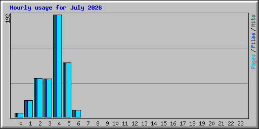 Hourly usage for July 2026