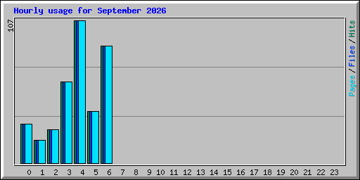 Hourly usage for September 2026
